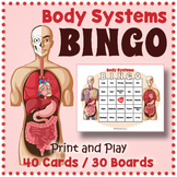 The Human Body Systems BINGO & Fun Memory Matching Card Ga