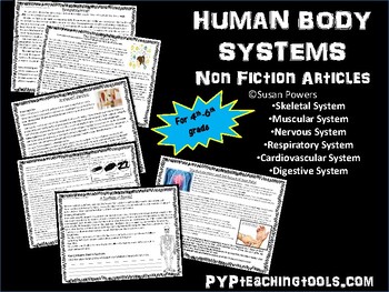 Preview of The Human Body Systems Reading Articles