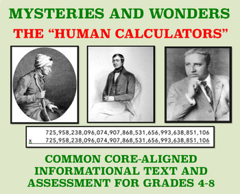 Preview of The Human Calculators: Reading Comprehension Passage and Assessment #30