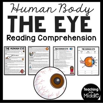 Preview of The Human Eye Overview Reading Comprehension and Diagram Worksheet