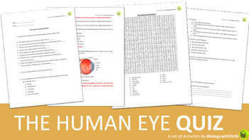 Preview of The Human Eye Quiz