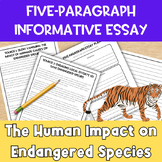 The Human Impact on Endangered Species Informative Five-Pa