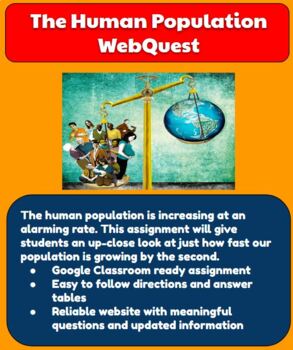 Preview of The Human Population WebQuest
