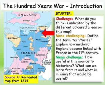 Preview of The Hundred Years War - Introduction Lesson