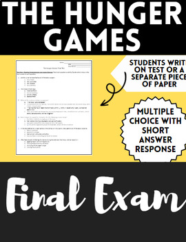 Preview of The Hunger Games Final Exam