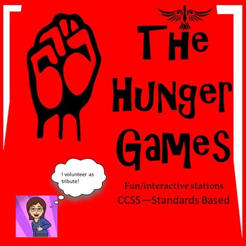 Preview of The Hunger Games Novel Study Literacy Stations digital resource