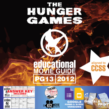 Preview of The Hunger Games Movie Guide | Questions | Worksheet | Google Slide(PG13 - 2012)