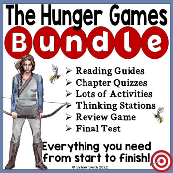 Preview of The Hunger Games Unit Bundle: Guides, Stations, Activities, Quizzes, Game, Test