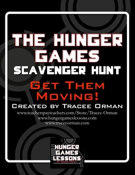 Preview of The Hunger Games Novel Scavenger Hunt Review Activity