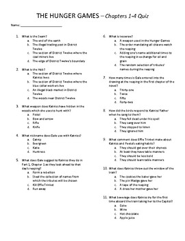 Preview of The Hunger Games Quizzes & Final Exam - Chapters 1-27 with Answer Key