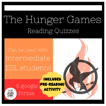 Preview of The Hunger Games Reading Quizzes | ELA Reading Comprehension | ESL Friendly