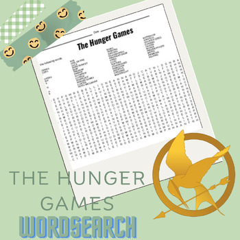 the hunger games themed word search by mccrady english tpt