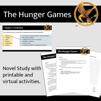Preview of The Hunger Games Virtual Novel Study