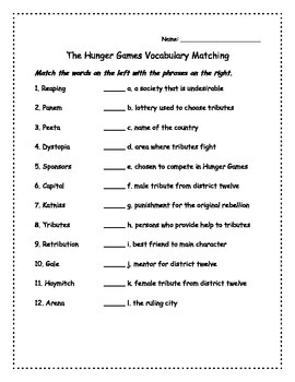 the hunger games vocabulary activities by the science