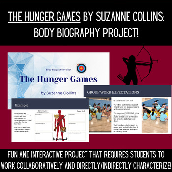 Preview of The Hunger Games by Suzanne Collins: Body Biography Project!