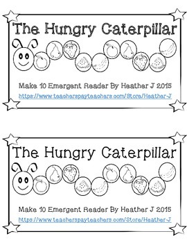 Preview of The Hungry Caterpillar Emergent Reader  /  Literacy and Math /  Counting