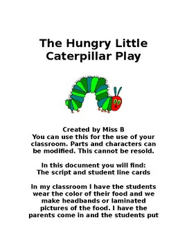 The Hungry Little Caterpillar Play by Keeping Busy with Miss B | TpT