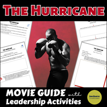 Preview of The Hurricane Movie Guide with Discussion Questions, Activities & Worksheets