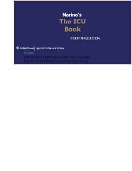 The ICU Book by Paul L. Marino 4 edition