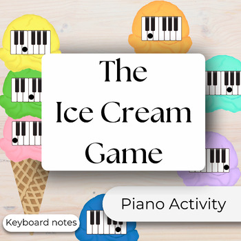 Preview of The Ice Cream Game - Piano Note Naming
