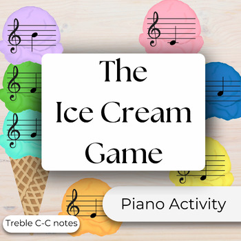 Preview of The Ice Cream Game - Treble Note Naming