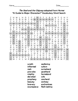The Iliad and the Odyssey CKLA Grade 6 Unit 4 A Guide to Word Search