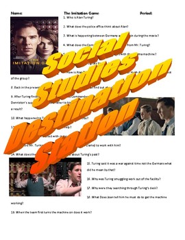 The Imitation Game Movie Guide Key By Social Studies Destination Station