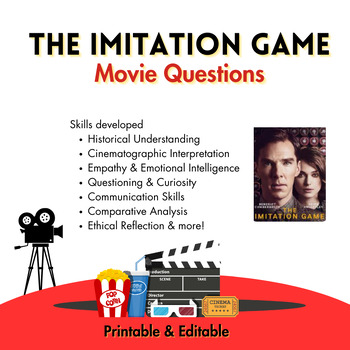 Preview of The Imitation Game Movie Questions (Grades 6-12)