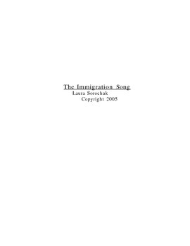 Preview of The Immigration Song