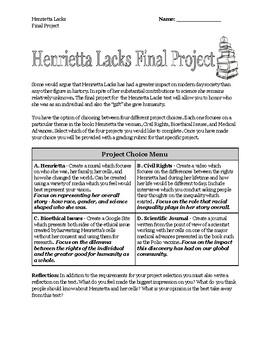 Preview of The Immortal Life of Henrietta Lacks - Book Project