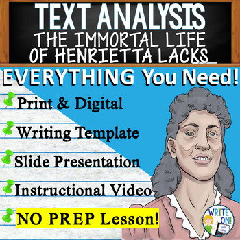 Preview of The Immortal Life of Henrietta Lacks  Text Based Evidence - Text Analysis Essay