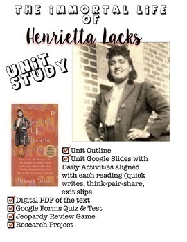 Preview of The Immortal Life of Henrietta Lacks Unit