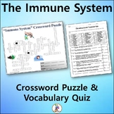 The Immune System Crossword & Vocabulary Quiz