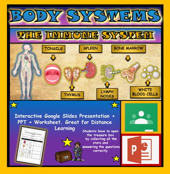 Preview of The Immune System: Interactive Google Slides+ PPT + Worksheet
