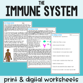 The Immune System - Reading Comprehension Worksheets