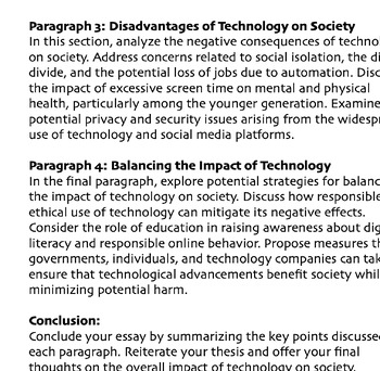 disadvantages of technology essay brainly