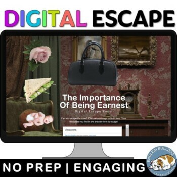 Preview of The Importance of Being Earnest Digital Escape Room Review Game Activity