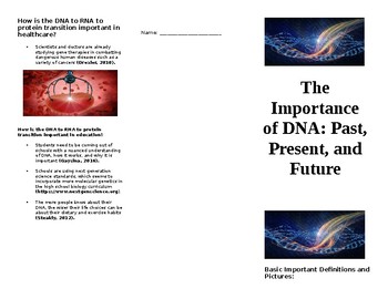 Preview of The Importance of DNA: Past, Present, and Future
