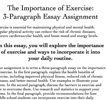 essay exercise form 3