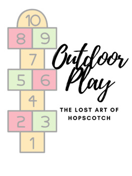 Preview of The Importance of Outdoor Play- The lost art of Hopscotch