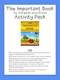 The Important Book (By Margaret Wise Brown) Activity Pack