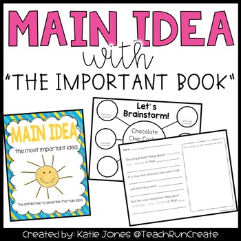 Preview of Teaching Main Idea with The Important Book