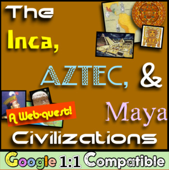 Preview of Maya Aztec and Inca Mesoamerica Web Quest Activity Lesson