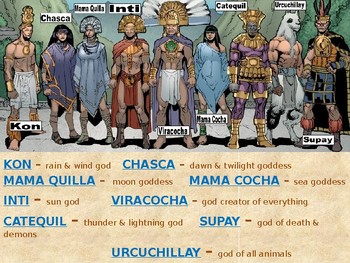 inca goddesses and gods