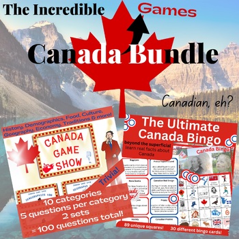 Preview of The Incredible Canada Bundle - 2 Canadian Themed and Informative Games