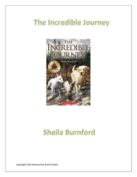 Preview of The Incredible Journey Novel Study Teaching Guide