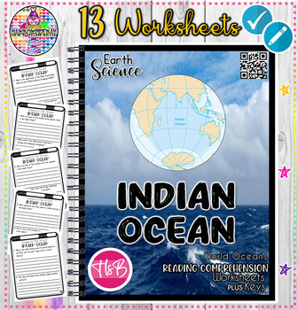 Preview of The Indian Ocean | Earth Science | Reading Comprehension + Keys