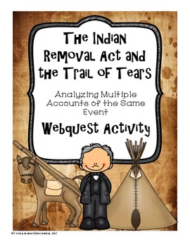 Preview of The Indian Removal Act and the Trail of Tears: Multiple Accounts Webquest