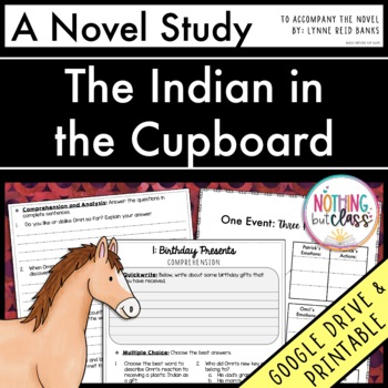 Preview of The Indian in the Cupboard Novel Study Unit - Comprehension | Activities | Tests