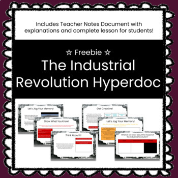 Preview of The Industrial Revolution Customizable Google Slides HyperDoc